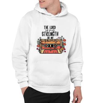 The Lord Is My Strength And My Song Radio Vintage Retro Design Style Hoodie - Thegiftio UK