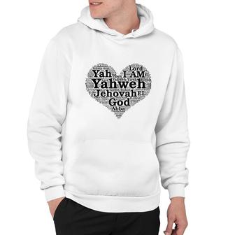 The Names Of God Yahweh Jehovah I Am Bible Scripture Hoodie - Thegiftio UK