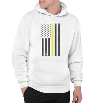 Thin Yellow Line 911 Police Dispatcher Usa Flag Pullover Hoodie | Mazezy