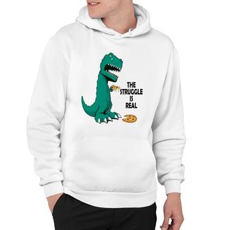Trex The Struggle Is Real Pizza Funny T Rex Hoodie | Mazezy