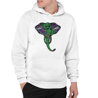 Trippy Elephant Psychedelic Elephant Lover Hoodie | Mazezy
