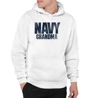 US Navy Grandma Proud Grandmother Gift Hoodie | Mazezy