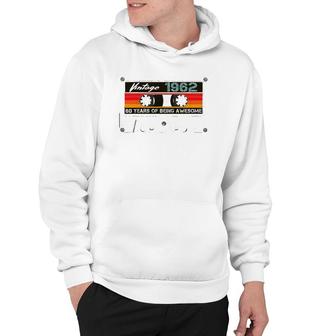 Vintage 1962 Retro Cassette 60Th Birthday 60 Years Old Hoodie | Mazezy