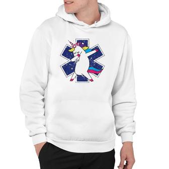 Vintage Dabbing Unicorn Ems Emt Nurse Medic Funny Hoodie | Mazezy