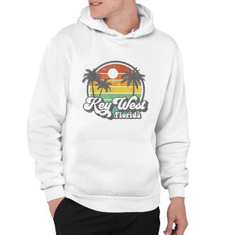 Vintage Key West Florida Keys Retro 70S Beach Vacation Gift Art Hoodie - Thegiftio