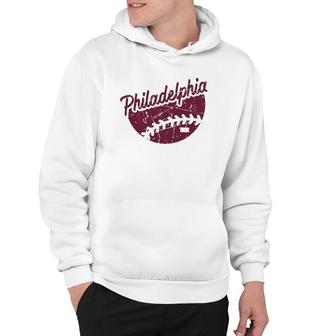 Vintage Philadelphia Baseball Philly Retro Fan Weathered Hoodie | Mazezy