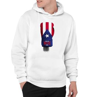 Vintage Puerto Rico Flag Boxing Gloves America Hoodie | Mazezy