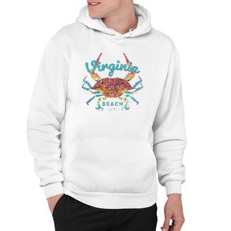 Virginia Beach Va Blue Crab Hoodie | Mazezy