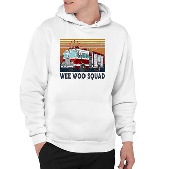 Wee Woo Squad Fire Truck Firefighter Vintage Hoodie | Mazezy