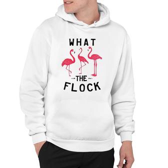 What The Flock Funny Pink Flamingo Beach Puns Gift Hoodie | Mazezy