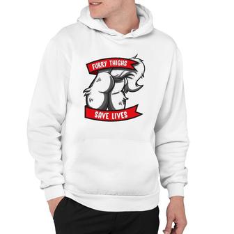 Wolf Furry Thighs Save Lives Proud Furry Pride Fandom Hoodie | Mazezy