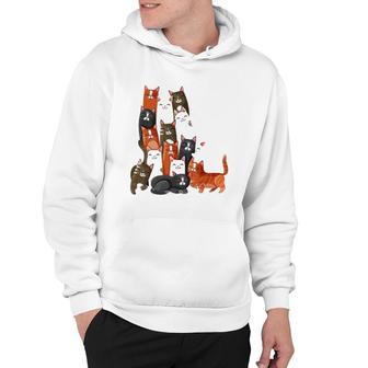 Women Or Girls Cat, Men Or Boy Colorful Cats Hoodie | Mazezy