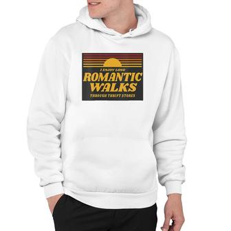 Womens I Love Long Romantic Walks Through Thrift Stores - Thrifting V-Neck Hoodie | Mazezy