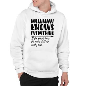 Womens Mawmaw Knows Everything If She Doesnt Know Funny Grandma Hoodie - Thegiftio UK