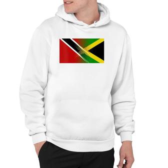 Womens Proud Jamaican Trinidadian Gift Trinidad And Jamaica Flag V-Neck Hoodie | Mazezy