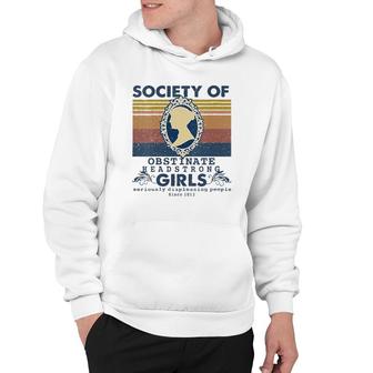 Womens Society Of Obstinate Headstrong Girls V-Neck Hoodie | Mazezy