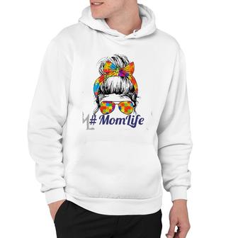 Womens Th Autistic Autism Awareness Mom Life Women Mother V-Neck Hoodie | Mazezy
