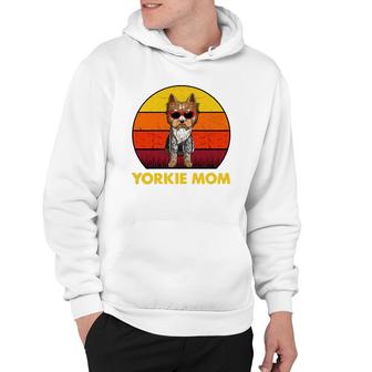 Womens Yorkie Mama Retro Vintage Yorkshire Terrier Yorkie Mom Hoodie | Mazezy