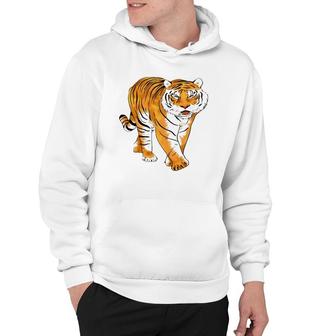 Year Of The Tiger 2022 Tiger Growling Mouth Open Bengal Men Hoodie | Mazezy