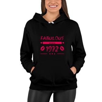 50Th Birthday Gift Pink Fabulous Since 1972 Women Hoodie - Seseable