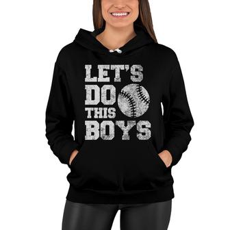 Baseball Mom Mothers Day Lets Do This Boys Baseball Sport Mom Women Hoodie - Thegiftio UK