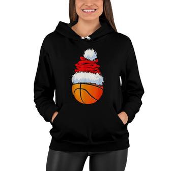 Basketball Ball Santa Hat Christmas Sport Xmas Boys Women Hoodie | Mazezy