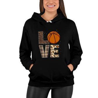 Basketball Player Leopard Cheetah Basketball Love Basketball Women Hoodie - Thegiftio UK