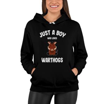 Boys Warthog Just A Boy Women Hoodie | Mazezy