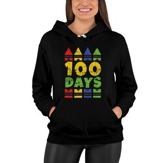 Cray Kindergarten Girls Boys Student Gift 100 Days Of School Women Hoodie | Mazezy