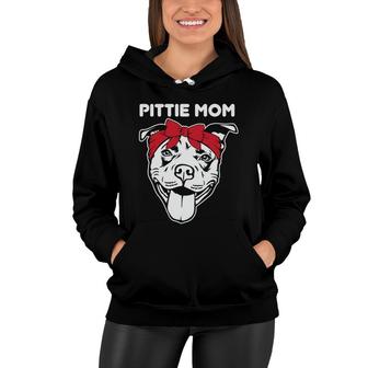 Dog Mom Mothers Day Pittie Mom Pitbull Dog Lovers Women Hoodie - Thegiftio