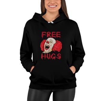 Free Hugs Evil Killer Scary Clown Horror Gift Women Hoodie - Thegiftio UK