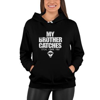 Funny Brother Sister Baseball Catcher V2 Women Hoodie - Thegiftio UK
