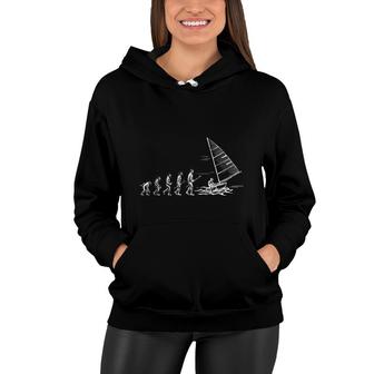 Funny Design Human Evolution Of Sailing Women Hoodie - Thegiftio UK