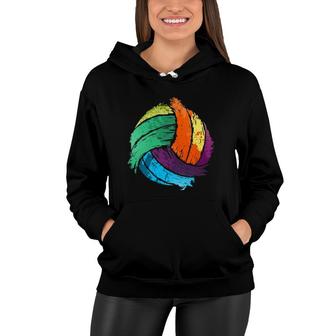 Funny Volleyball Art For Boys Girls Women Volleyball Players Women Hoodie | Mazezy