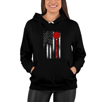 Funny Volleyball Design For More Than An Athlete Usa Patriotic Athlete Women Hoodie - Thegiftio UK