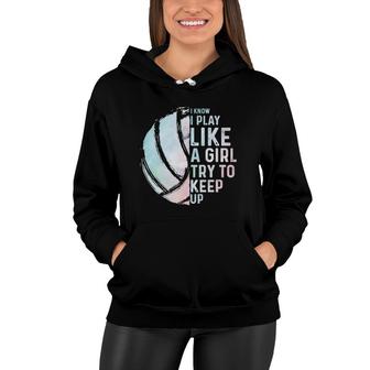 Funny Volleyball Design Girls Women Youth Teen Sports Lovers Women Hoodie | Mazezy