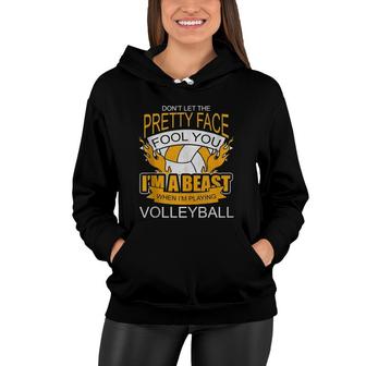Funny Volleyball Gift For Teen Girls Women Kids Volleyball Women Hoodie | Mazezy