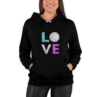 Girls Love Volleyball Women Hoodie | Mazezy