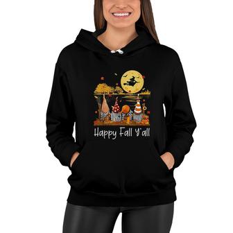 Happy Fall Yall Gnome Friend Pumpkin Funny Autumn Gnomes Cute Women Hoodie - Thegiftio UK