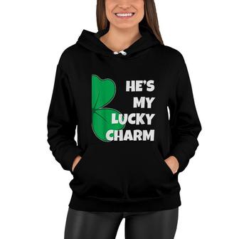 Hes My Lucky Charm Funny Couple Women Hoodie - Thegiftio UK