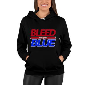 I Bleed Blue New York Red Blue Women Hoodie - Thegiftio UK
