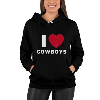 I Heart Cowboys I Love Cowboys Women Hoodie - Thegiftio UK