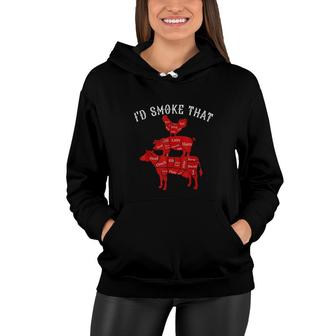 Id Smoke That Barbecue Grilling Bbq Smoker Gift For Dad Women Hoodie - Thegiftio UK