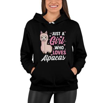 Just A Girl Who Loves Alpacas For Women Alpaca Lovers Women Hoodie | Mazezy