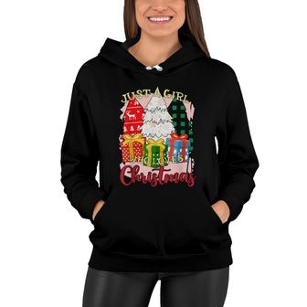 Just A Girl Who Loves Christmas Merry Xmas Matching Women Hoodie | Mazezy