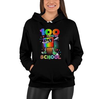 Kids 100 Days Of School 100Th Day Of School Dabbing Fidget Toys Women Hoodie | Mazezy