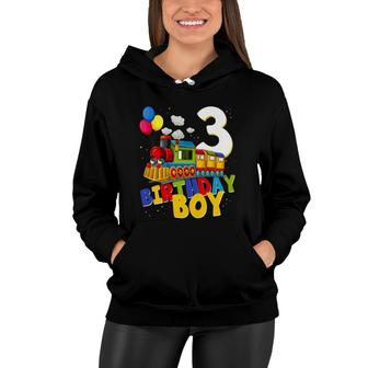 Kids 3Rd Birthday Train Boys Girls 3 Years Old I'm Three Gift Women Hoodie | Mazezy CA