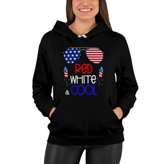 Kids Boys Kids 4Th Of July Red White And Cool Sunglasses Girls Women Hoodie | Mazezy