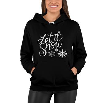 Let It Snow Christmas White Snowflakes Costume Jumper Women Hoodie - Thegiftio