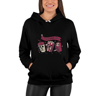 Lets Watch Horror Movies Funny Halloween Costume Women Hoodie - Seseable